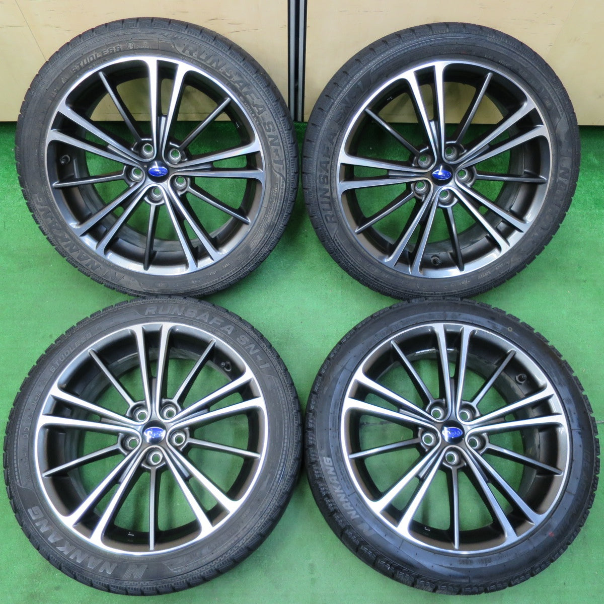 *送料無料* バリ溝！20年！9.5分★スバル BRZ トヨタ 86 純正 215/45R17 スタッドレス ナンカン アイスアクティバ AW-1 SN-1 PCD100/5H★4061401イス