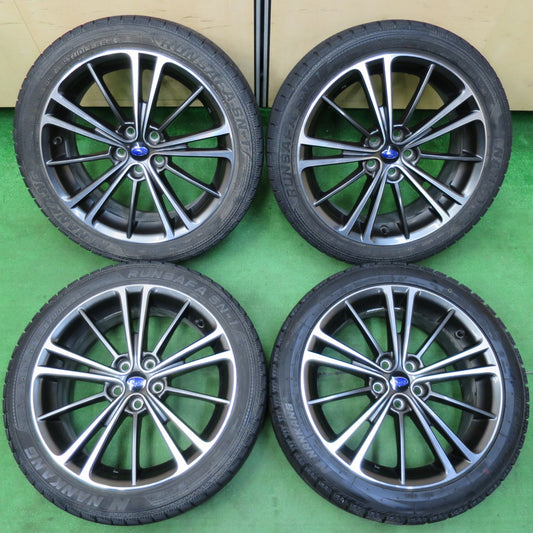 *送料無料* バリ溝！20年！9.5分★スバル BRZ トヨタ 86 純正 215/45R17 スタッドレス ナンカン アイスアクティバ AW-1 SN-1 PCD100/5H★4061401イス