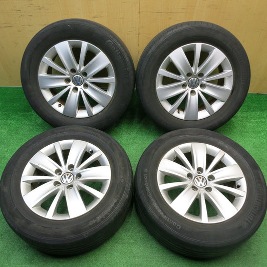 4本価格★ワーゲン 7N シャラン 純正 215/60R16 コンチネンタル コンチプレミアム コンタクト2 16インチ PCD112/5H★5103008HAノ