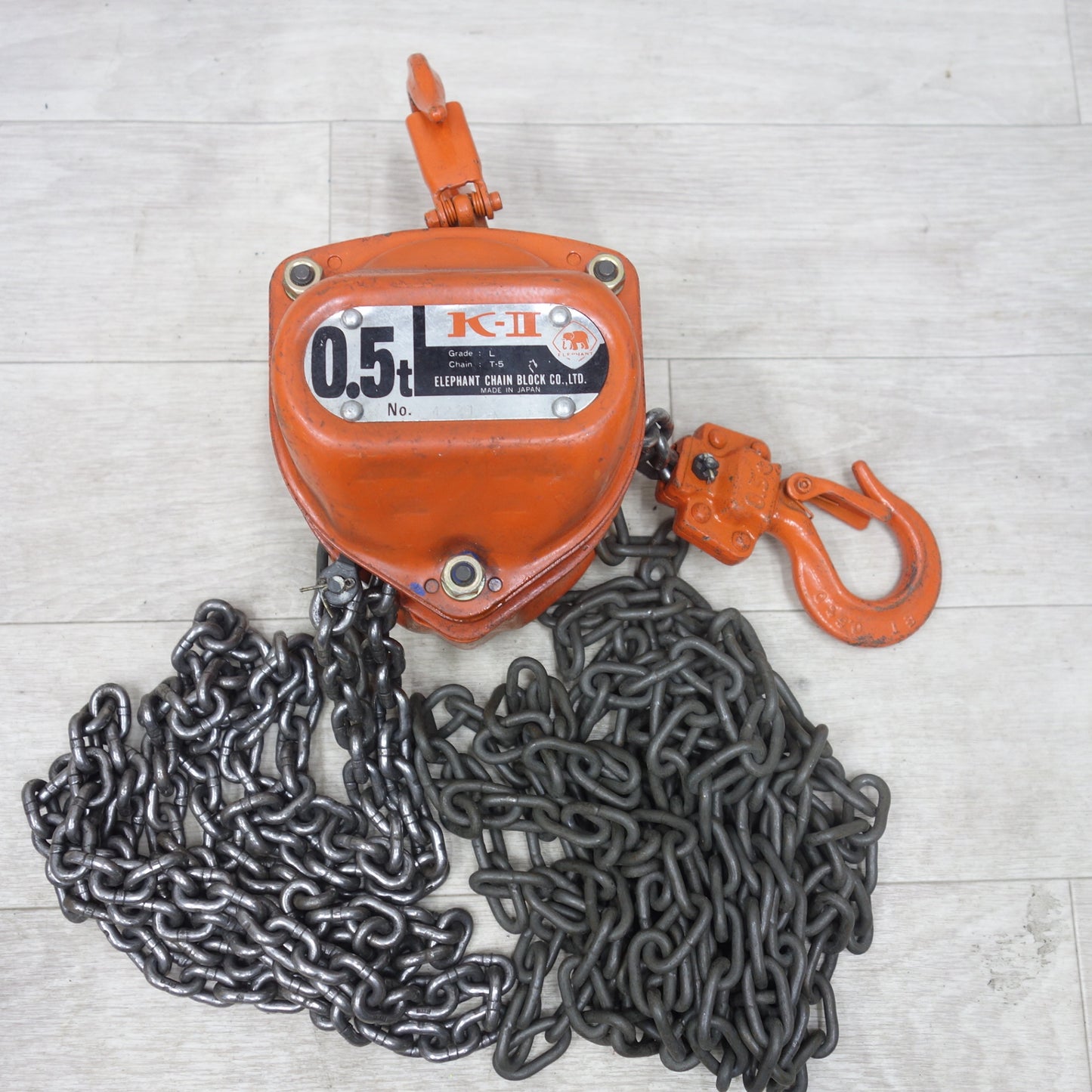 [送料無料] ◆象印 チェーンブロック 0.5ton K-2 L T-5 500kg 0.5トン K-Ⅱ ELEPHANT 吊り 工具①◆
