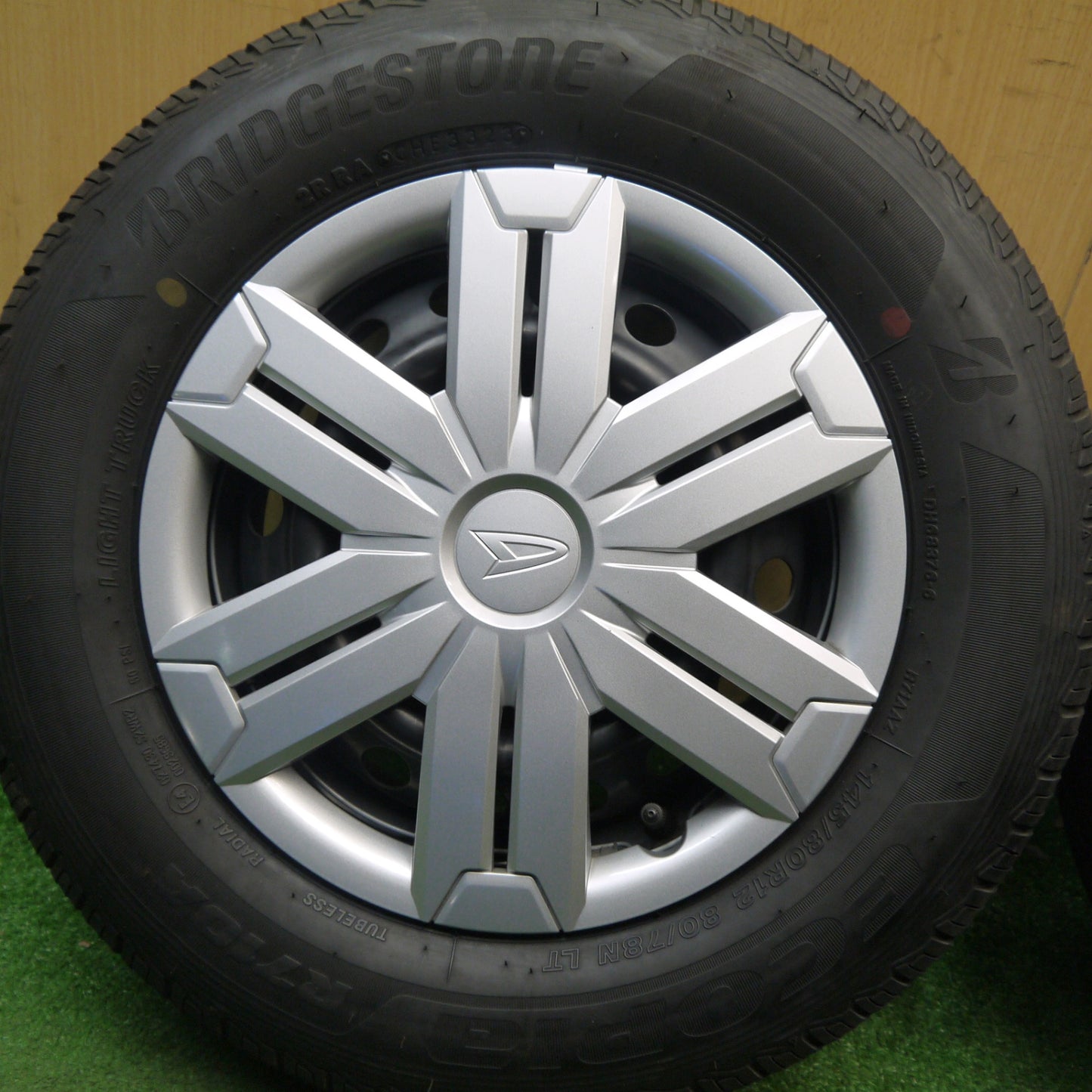 キレイ！23年★ダイハツ アトレー 純正 スチール 145/80R12 80/78N ブリヂストン エコピア R710A 12インチ PCD100/4H★6022001Hノ