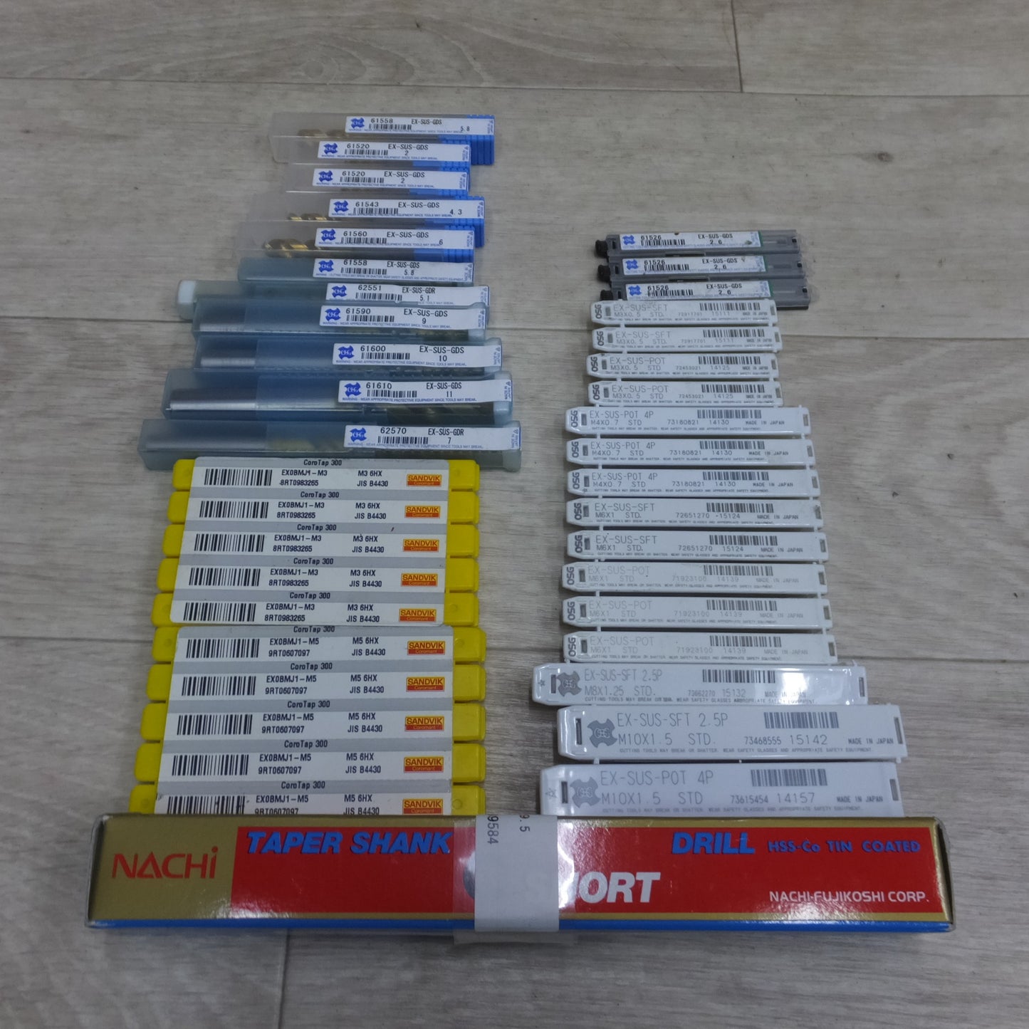 [送料無料] 未使用!40点まとめ売り◆OSG サンドビッグ NACHI ドリル タップ テーパシャンク スパイラルタップ ポイントタップ ステンレス・軟鋼用 他◆