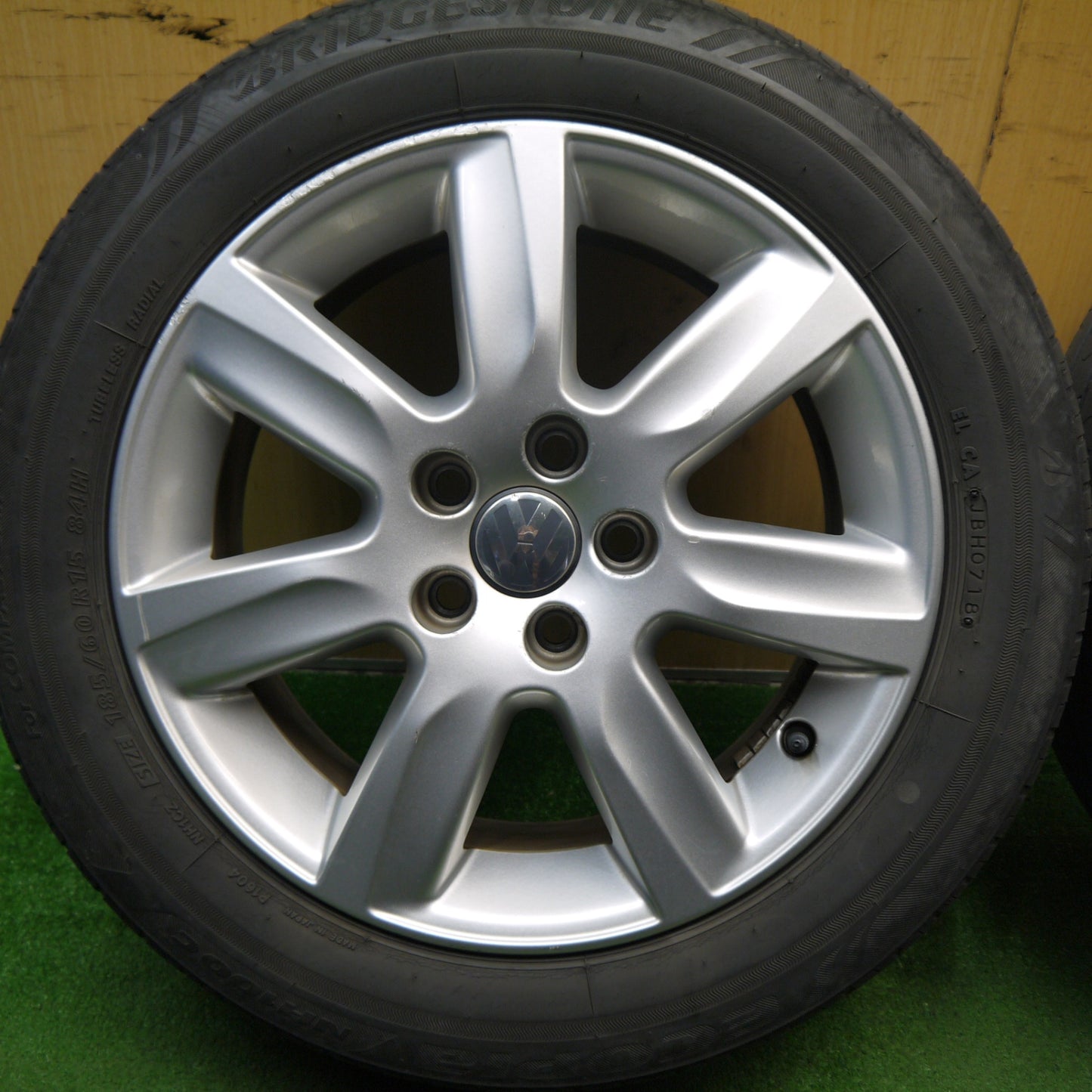 4本価格★ワーゲン ポロ 純正 185/60R15 ブリヂストン エコピア NH100C 15インチ PCD100/5H★5050911Hノ