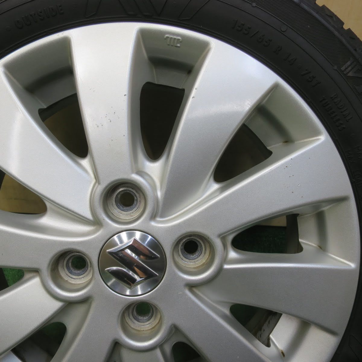 4本価格◎スズキ MK32S スペーシア カスタム 純正 155/65R14 バイキング CITYTECHⅡ 14インチ PCD100/4H◎6072801イノ