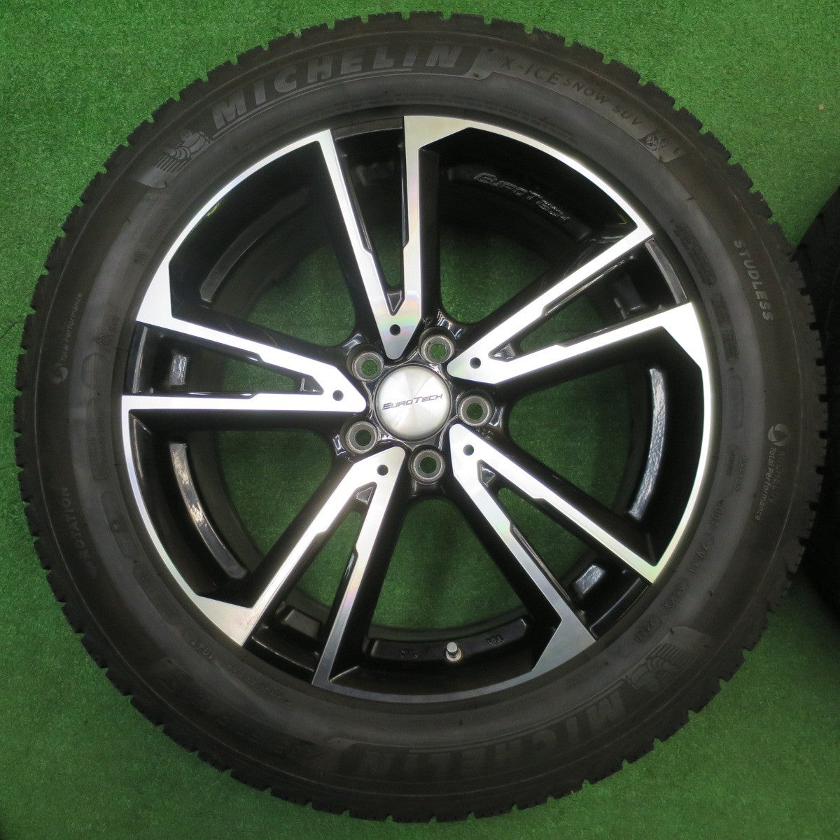 バリ溝！21年！キレイ！9分★ボルボ XC40 等 EUROTECH GAYA SOLI 235/55R18 スタッドレス ミシュラン X-ICE SNOW SUV ユーロテック ガヤ ソリ 18インチ PCD108/5H★5111203NJス