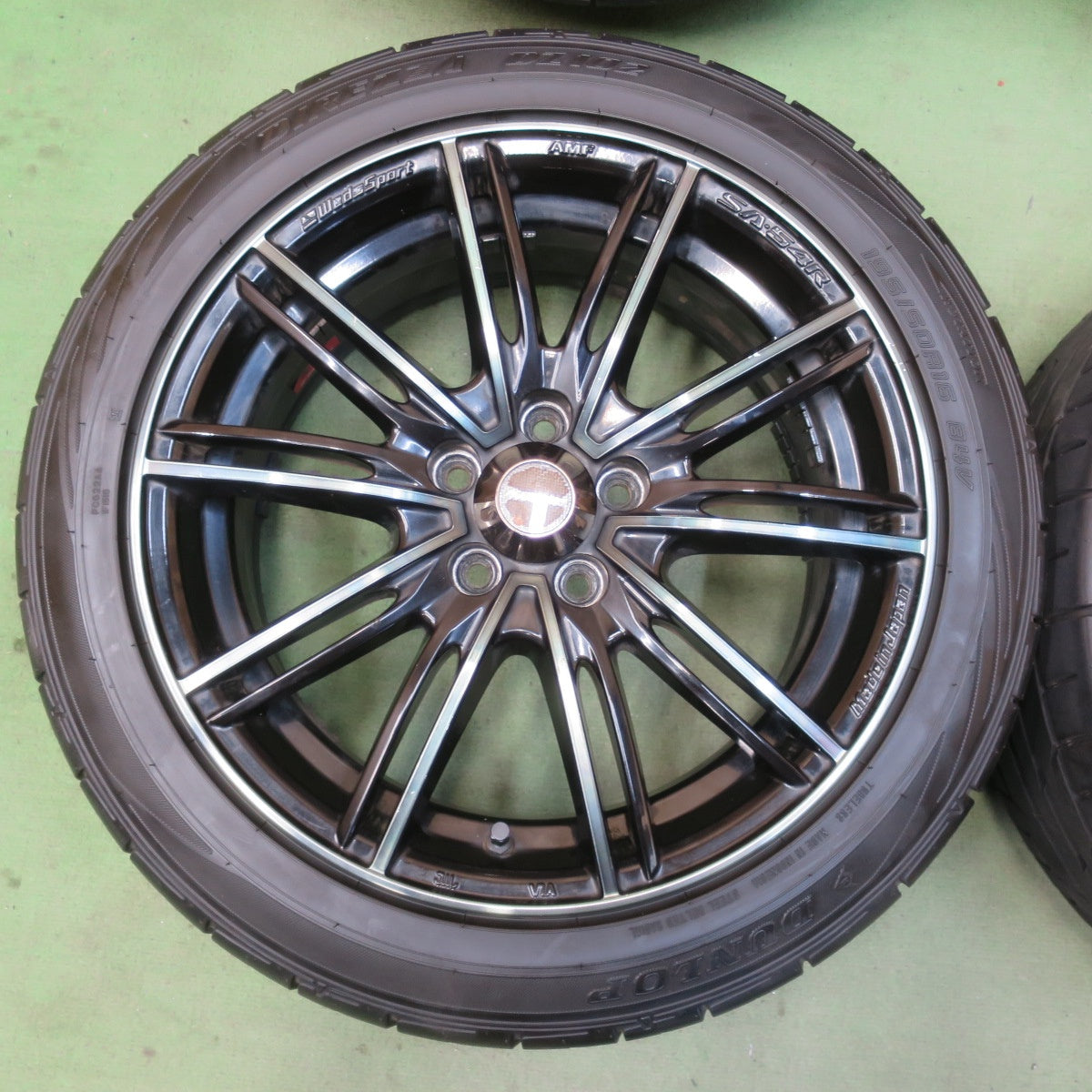 バリ溝！25年！9.5分★シエンタ 等 WedsSport SA-54R 195/50R16 ダンロップ DIREZZA DZ102 ウェッズスポーツ ディレッツァ 16インチ PCD100/5H★6043009イノ