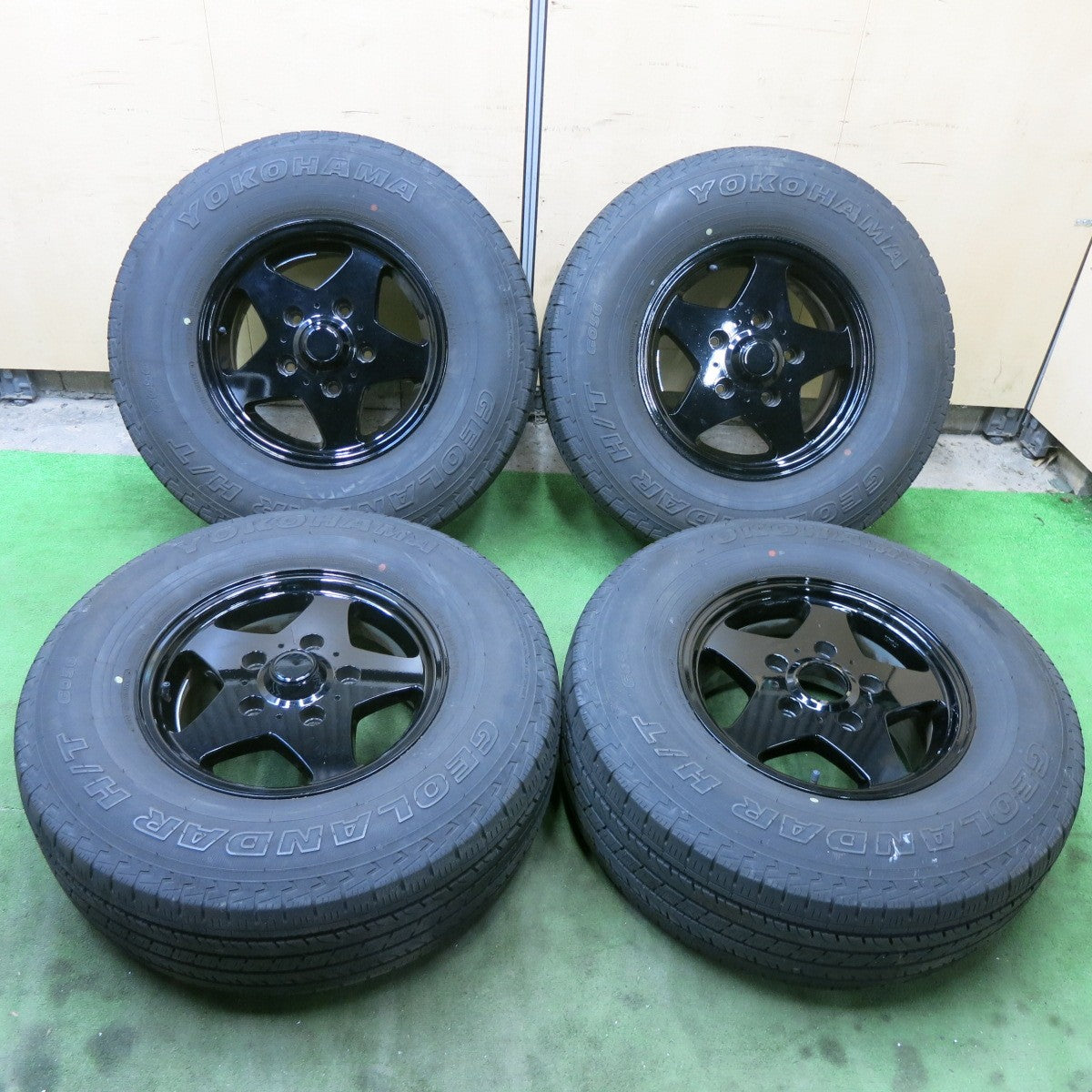 4本価格！23年★ランクル 等 275/70R16 ヨコハマ ジオランダー H/T G056 社外 アルミ 16インチ PCD150/5H★6011201ナノ