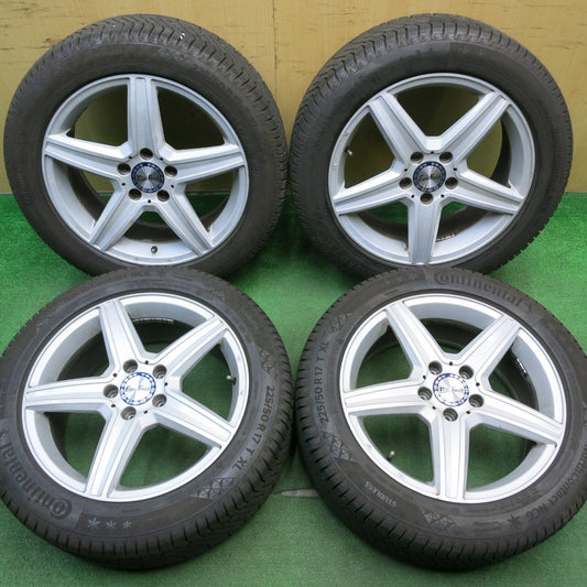 バリ溝！23年！9分★ベンツ 等 EuroForsch 225/50R17 スタッドレス コンチネンタル ノースコンタクト NC6 17インチ ユーロフォルシュ PCD112/5H★5040901NJス