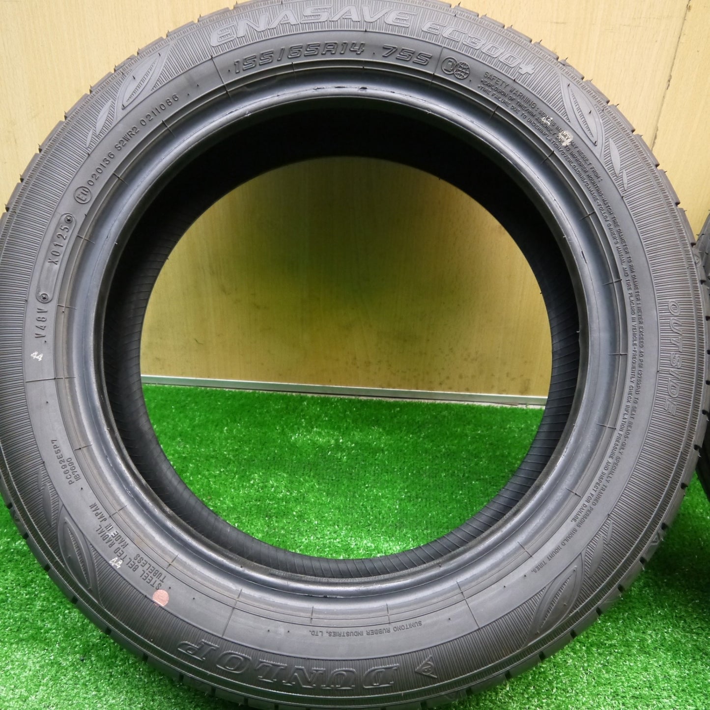 バリ溝！25年！ほぼ10分★155/65R14 ダンロップ エナセーブ EC300+ タイヤ 14インチ スペーシア N-BOX タント 等★5101406Hノタ