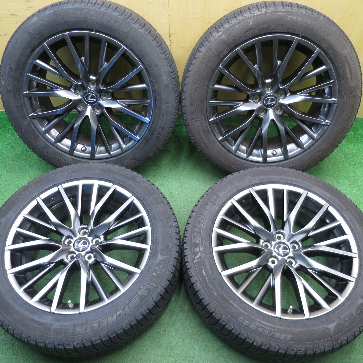 センサー付！バリ溝！キレイ！8.5分★レクサス RX Fスポーツ 純正 235/55R20 スタッドレス ミシュラン X-ICE XI3 20インチ PCD114.3/5H★5060803NJス