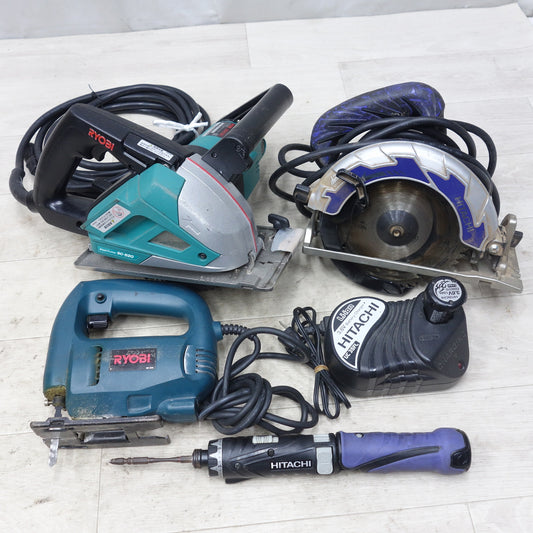[送料無料] まとめ売り◆日立 丸のこ FC6MA2 ドライバドリル FDB3DL2 RYOBI スチールカッタ SC-520 ジグソー MJ-300 電動 工具 切断機 充電器 バッテリー◆