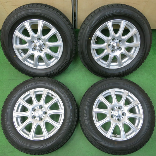 *送料無料* 超バリ溝!20年!キレイ!ほぼ10分★プリウス等 195/65R15 スタッドレス ブリヂストン ブリザック VRX LAUFBAHN PCD100/5H★4031901イス