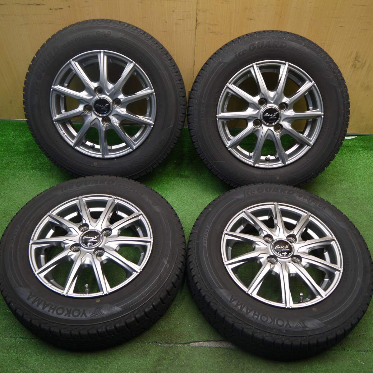 キレイ★スタッドレス 145/80R13 ヨコハマ アイスガード iG50 プラス Euro-S Stream MiD 13インチ PCD100/4H★5033107Hス