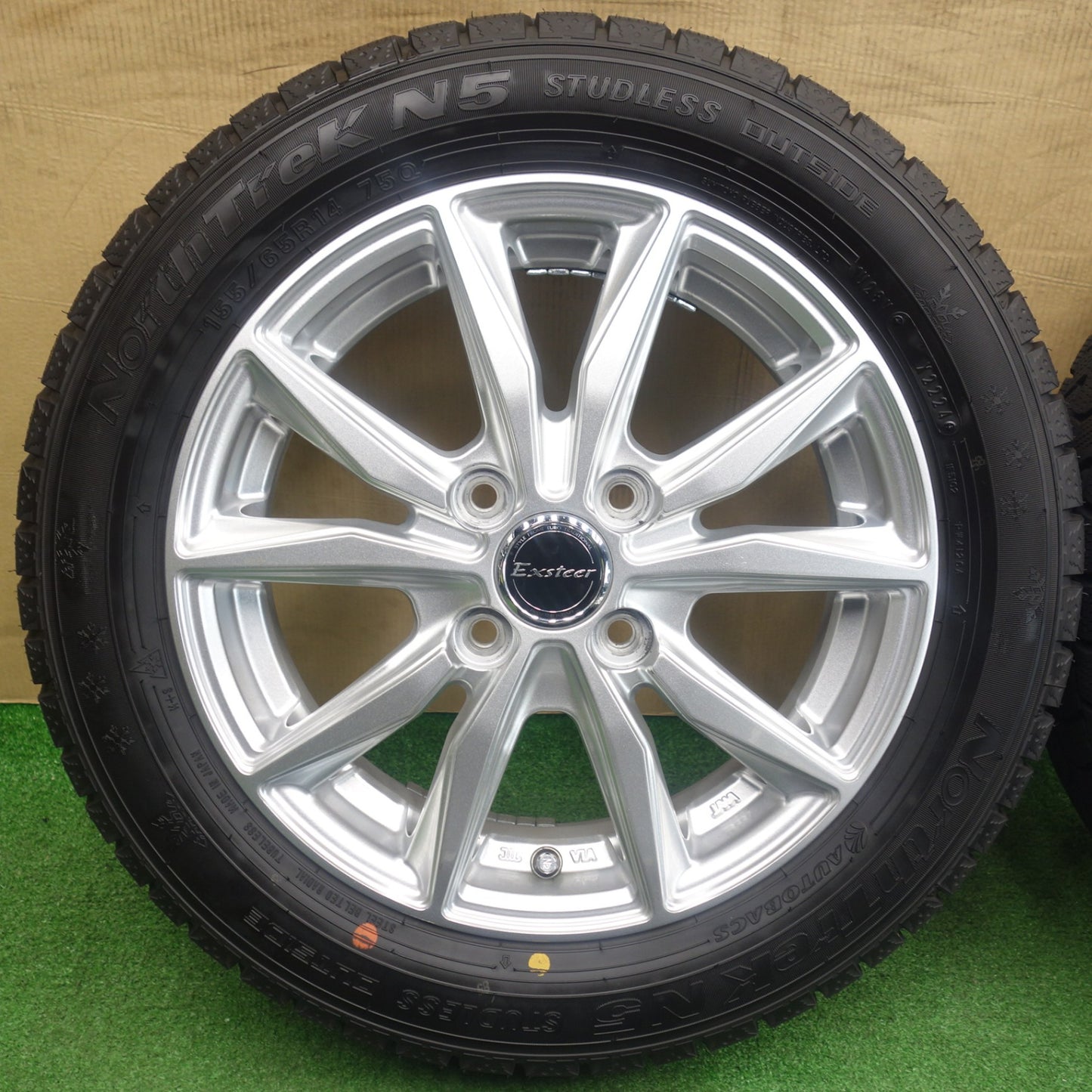 ほぼ未使用！24年！キレイ★スタッドレス 155/65R14 オートバックス ノーストレック N5 Exsteer エクスター 14インチ PCD100/4H★6020903KTス