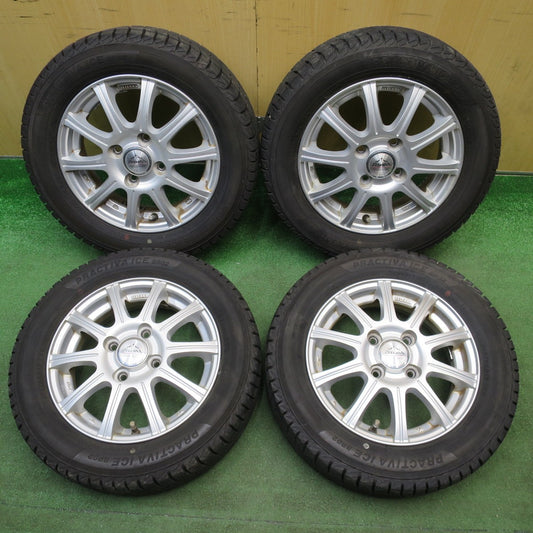 バリ溝！24年！9.5分★スタッドレス 155/65R13 プラクティバ アイス BP02 ヨコハマ製 ZELERNA 13インチ PCD100/4H★6032409NJス
