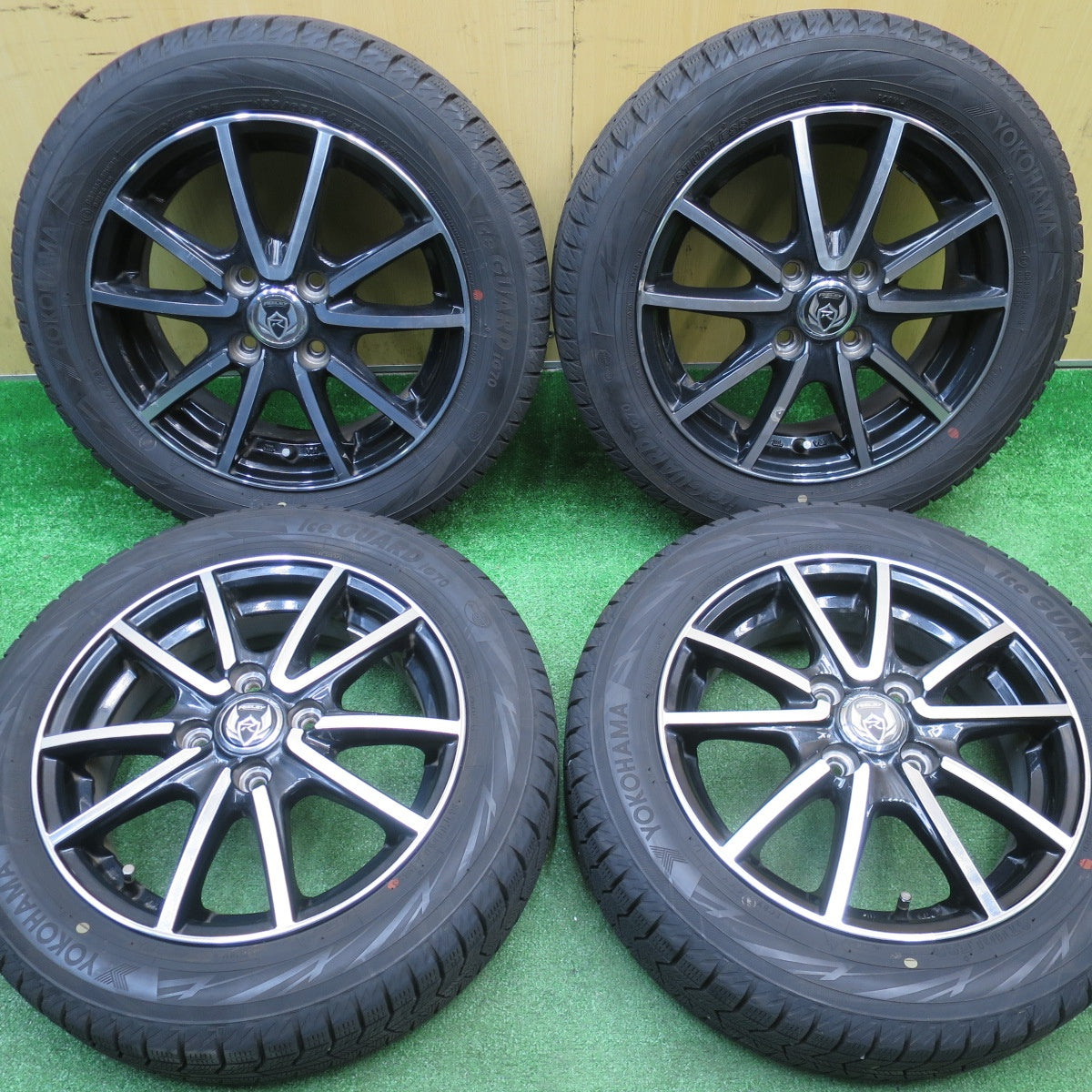 バリ溝！21年！9.5分★スタッドレス 155/65R14 ヨコハマ アイスガード iG70 RiZLEY ライツレー 14インチ PCD100/4H★5110706NJス