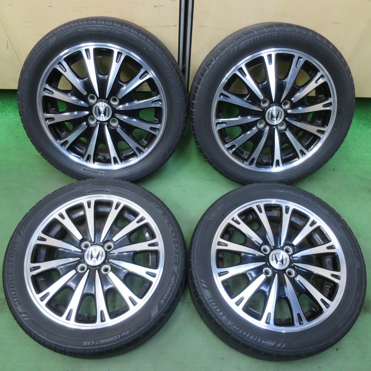 4本価格★ホンダ JF1 JF2 N-BOX カスタム 純正 165/55R15 ブリヂストン エコピア NH100C 15インチ PCD100/4H★5101705イノ