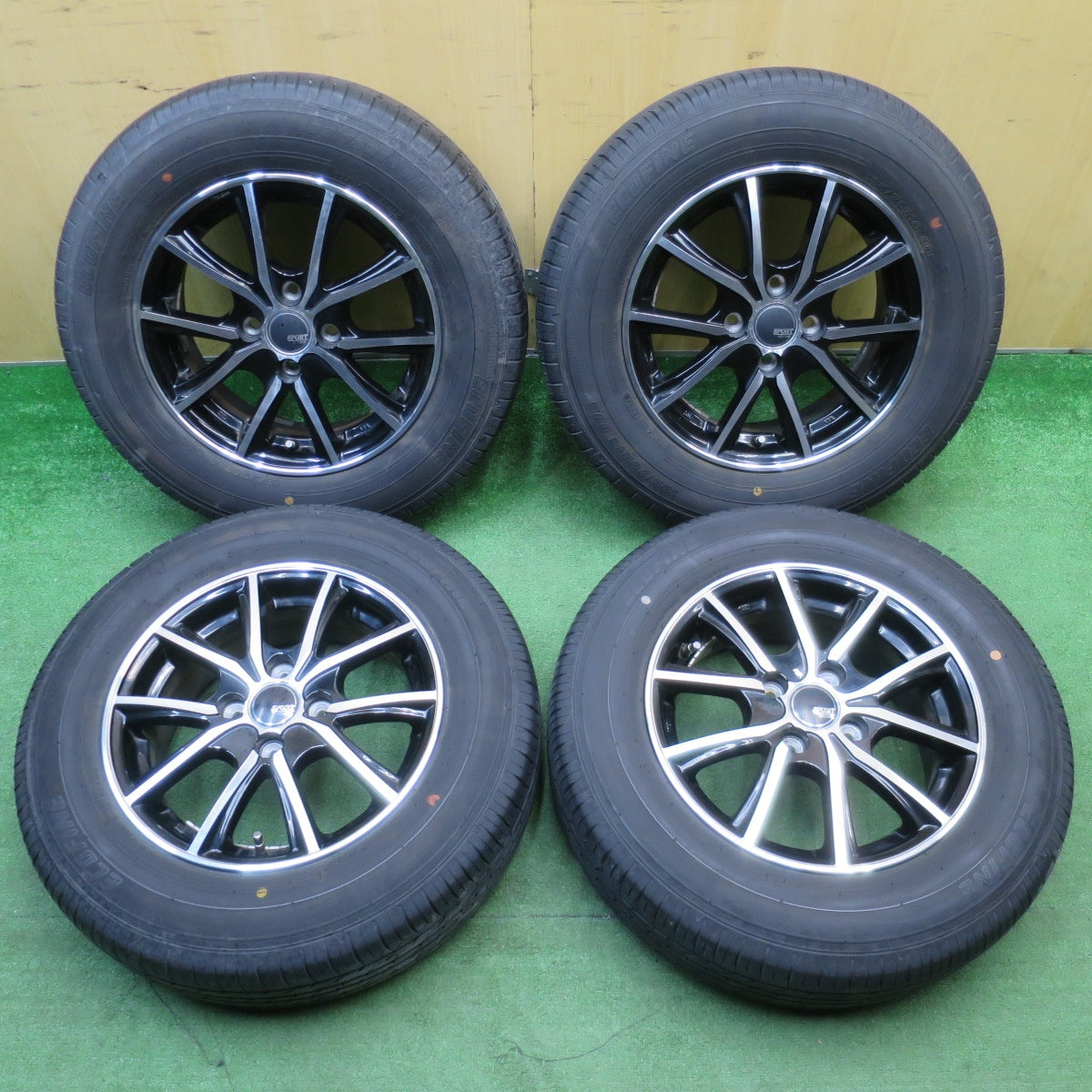 バリ溝！24年！9.5分★185/70R14 ECOFINE SPORT KRONE エコファイン スポルト クローネ 14インチ PCD100/4H★6022503NJノ
