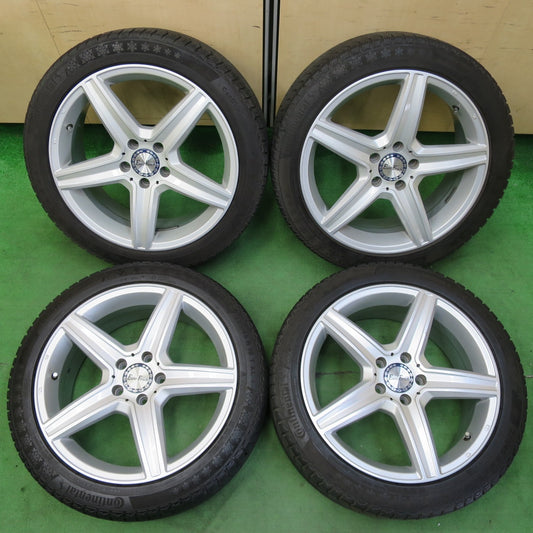 [送料無料] キレイ★ベンツ 等 EuroForsch 225/45R18 スタッドレス コンチネンタル コンチバイキング コンタクト6 ユーロフォルシュ PCD112/5H★4102207イス