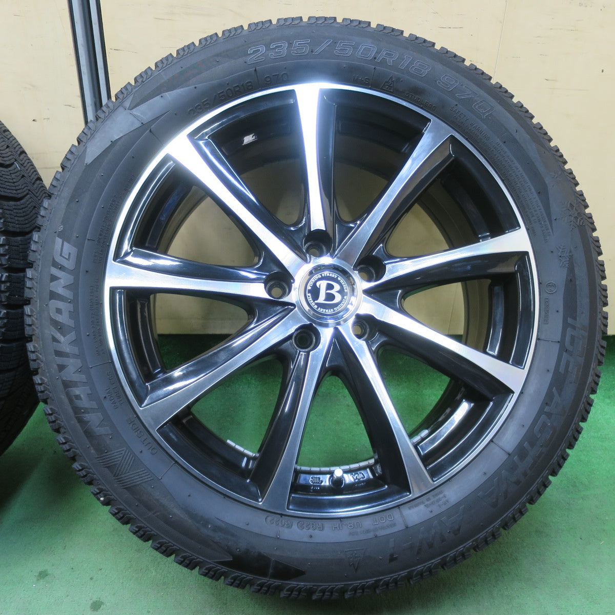 バリ溝！22年！9.5分以上★スタッドレス 235/50R18 ナンカン アイスアクティバ AW-1 WINNING STREET WHEELS 18インチ PCD114.3/5H★5122308イス