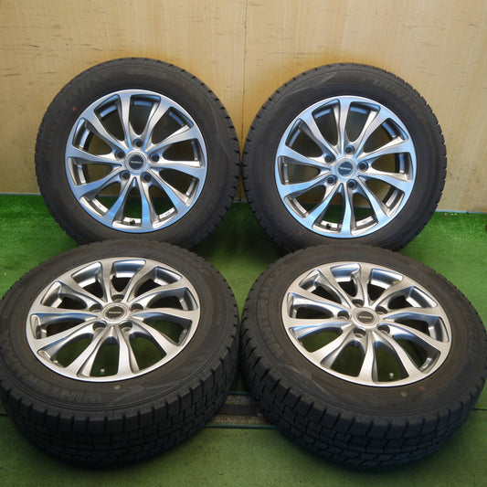 バリ溝！23年！キレイ！9.5分◎スタッドレス 205/60R16 ダンロップ ウインターマックス WM02 BALMINUM TR10 バルミナ 16インチ PCD114.3/5H◎6090206Hス