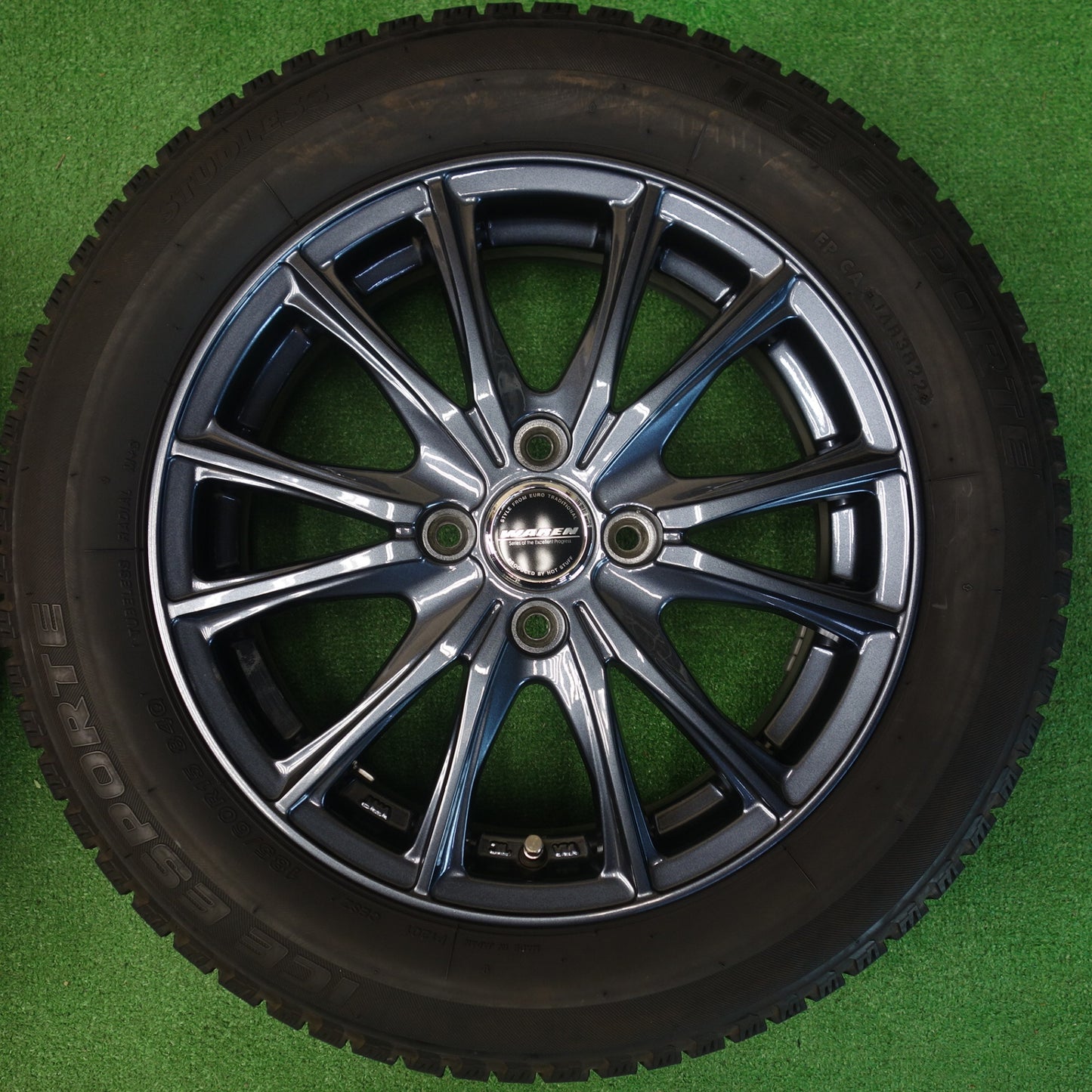 キレイ！22年★スタッドレス 185/60R15 アイスエスポルテ WAREN ヴァーレン 15インチ PCD100/4H★6051103KTス