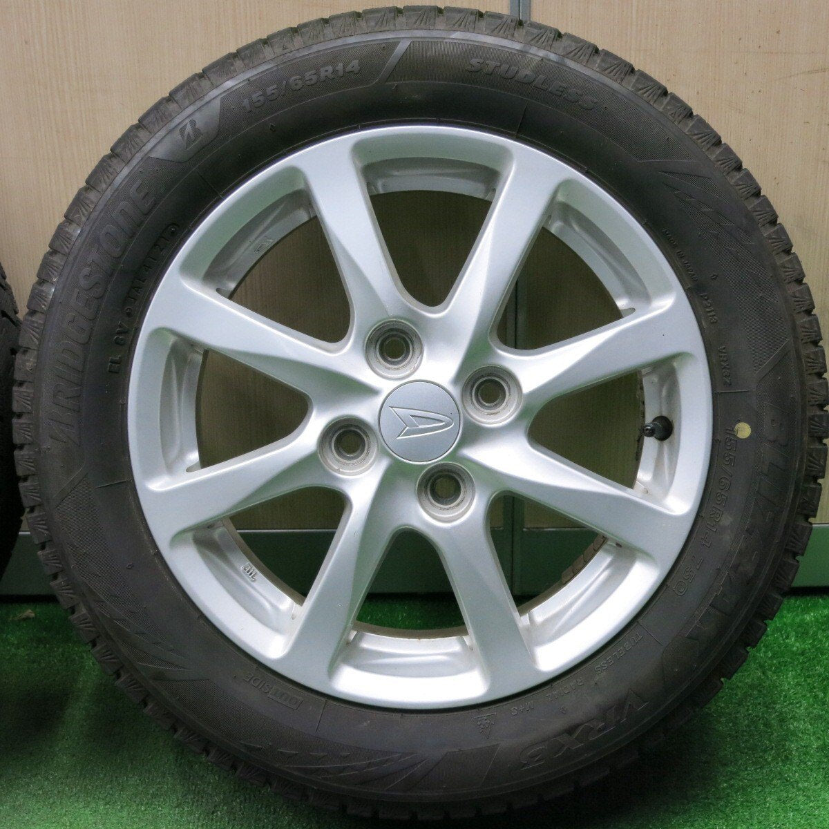 キレイ 21年★ダイハツ タント ムーヴ 等 純正 155/65R14 スタッドレス ブリヂストン ブリザック VRX3 PCD100/4H★4121301NJス