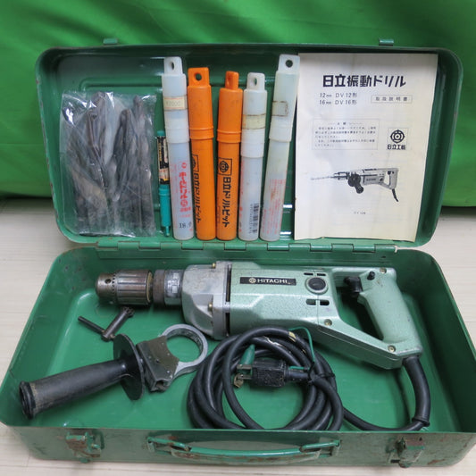 [送料無料] 付属品多数☆日立 16mm 振動 ドリル DV16 電動 工具 震動 ドリル HITACHI 100V コード式☆