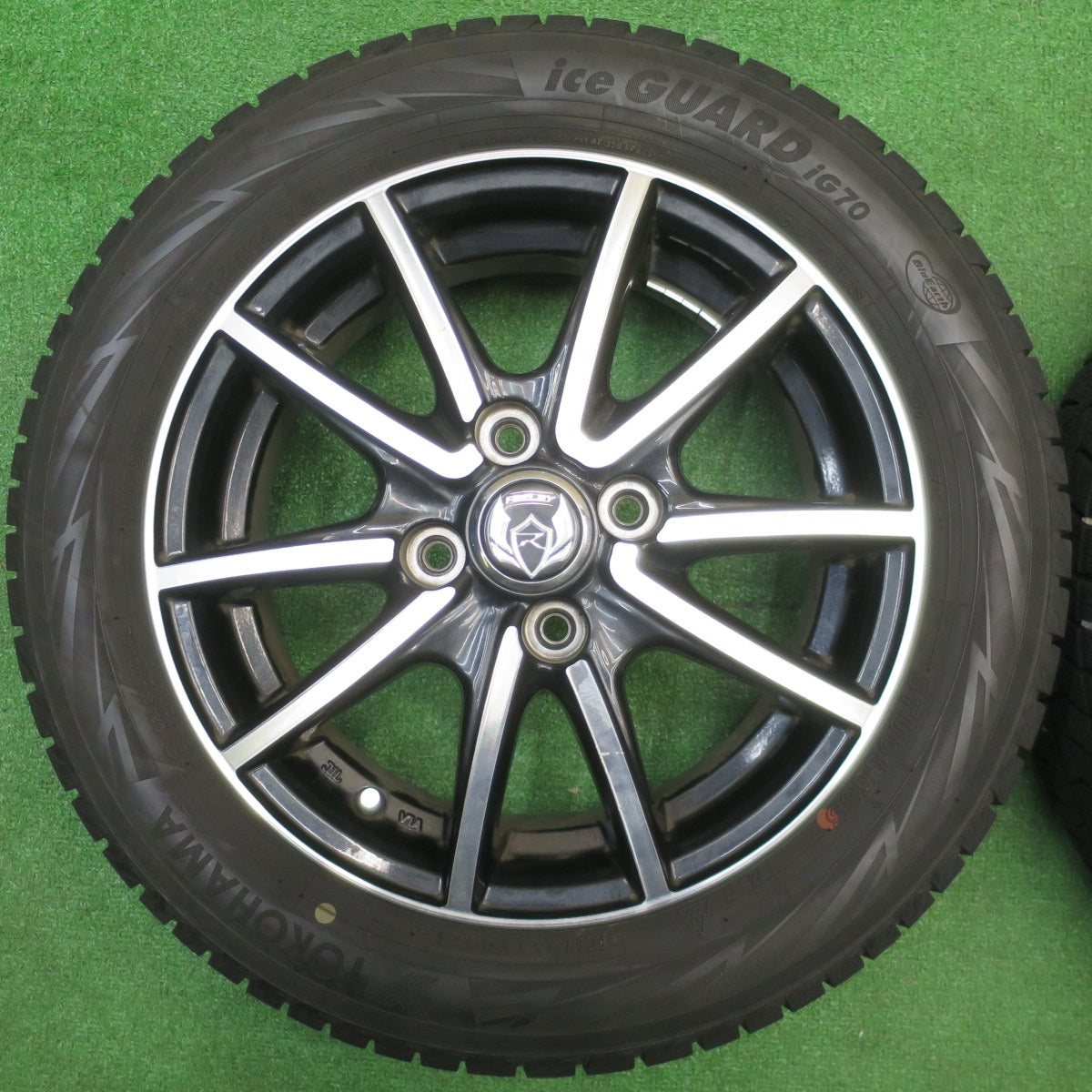バリ溝！21年！9.5分★スタッドレス 155/65R14 ヨコハマ アイスガード iG70 RiZLEY ライツレー 14インチ PCD100/4H★5110706NJス