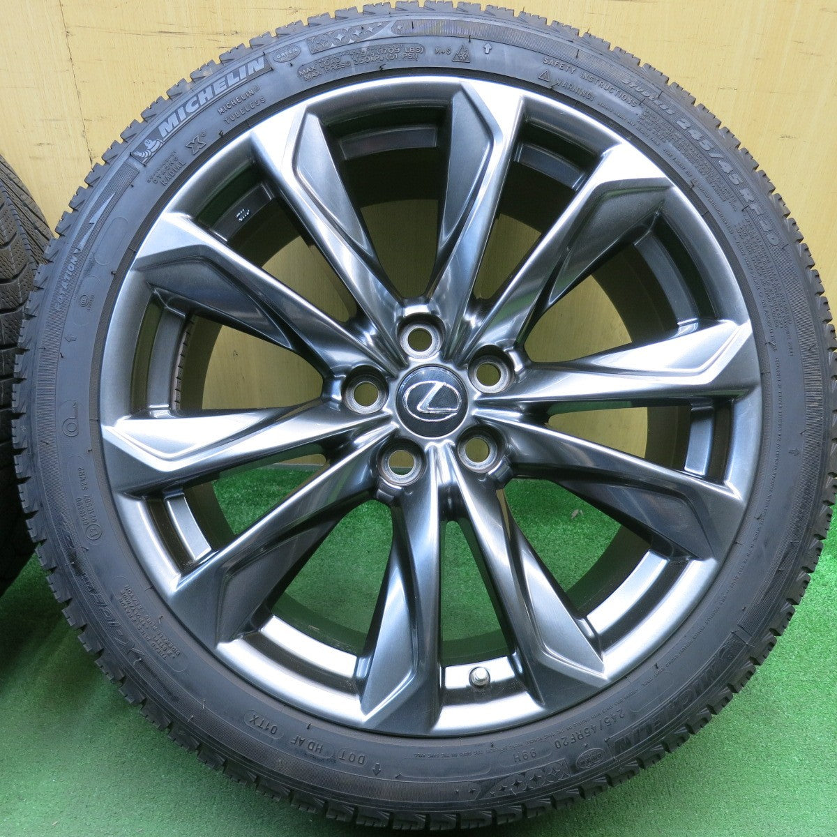 センサー付！バリ溝！22年！キレイ！9分★レクサス LS Fスポーツ 純正 245/45R20 275/40R20 スタッドレス ミシュラン X-ICE XI3 20インチ PCD120/5H★6042309HAス