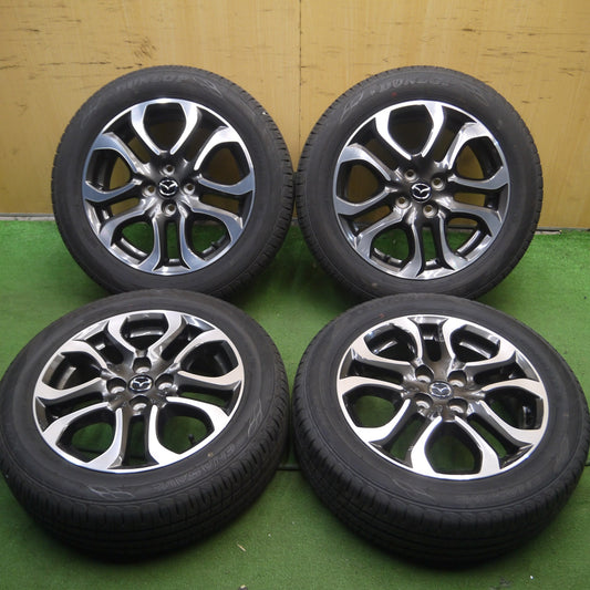 *送料無料* バリ溝！21年！キレイ！9.5分★マツダ デミオ 純正 185/60R16 ダンロップ エナセーブ EC204 16インチ PCD100/4H★4032612Hノ