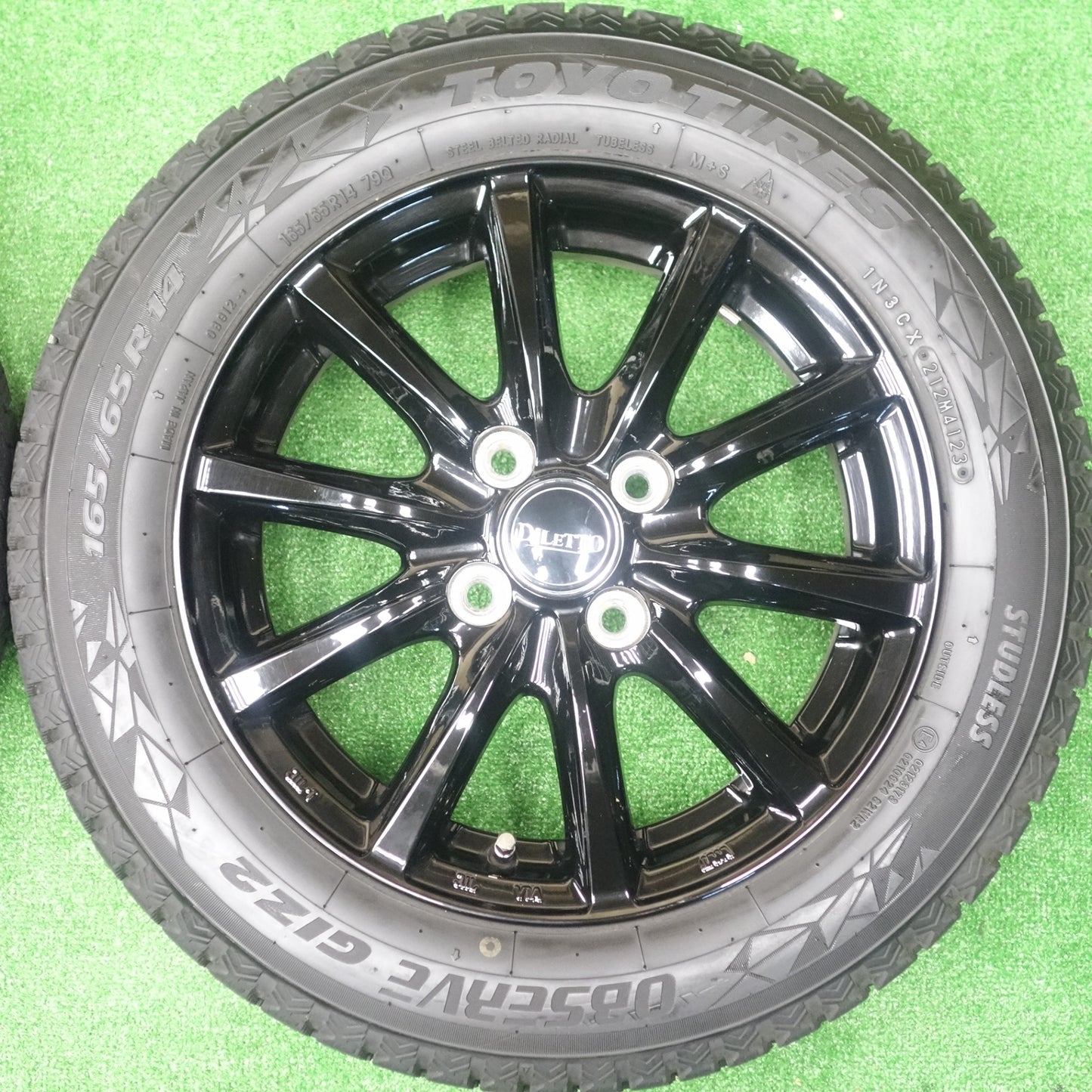 バリ溝！23年！9.5分以上★スタッドレス 165/65R14 トーヨー オブザーブ GIZ2 DILETTO ディレット 14インチ PCD100/4H★5122102KTス