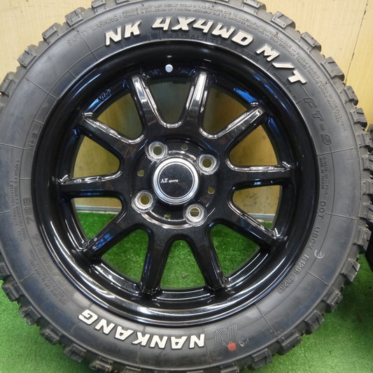 バリ溝！23年！9.5分◎165/65R14 ナンカン NK 4×4WD M/T FT-9 AZ Sports AZスポーツ 14インチ 軽サイズ PCD100/4H◎6100201Hノ