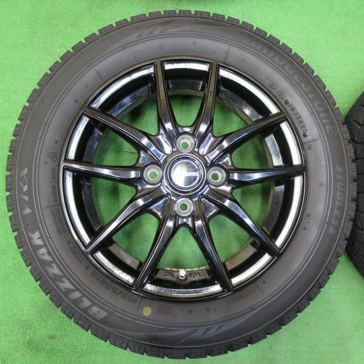 *送料無料* キレイ！20年★スタッドレス G.speed 165/65R14 ブリヂストン ブリザック VRX G.speed Gスピード 14インチ PCD100/4H★4070304イス