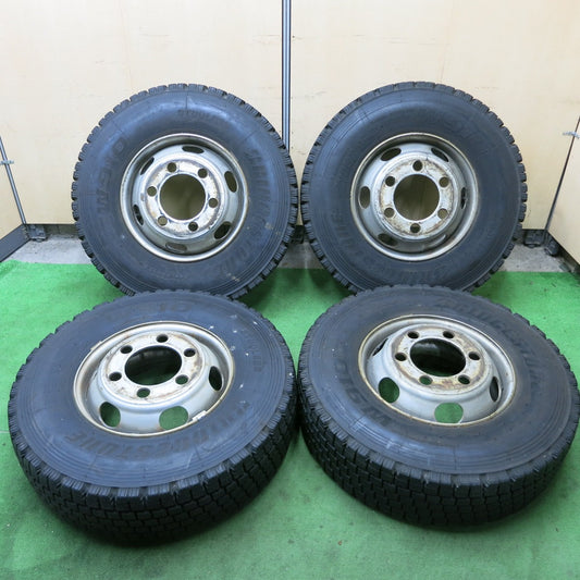 バリ溝！22年！9.5分★トラック 245/80R17.5 133/131J スタッドレス ブリヂストン W910 TOPY スチール 17.5インチ 135-12CSP PCD222.25/6H★5060306ナス