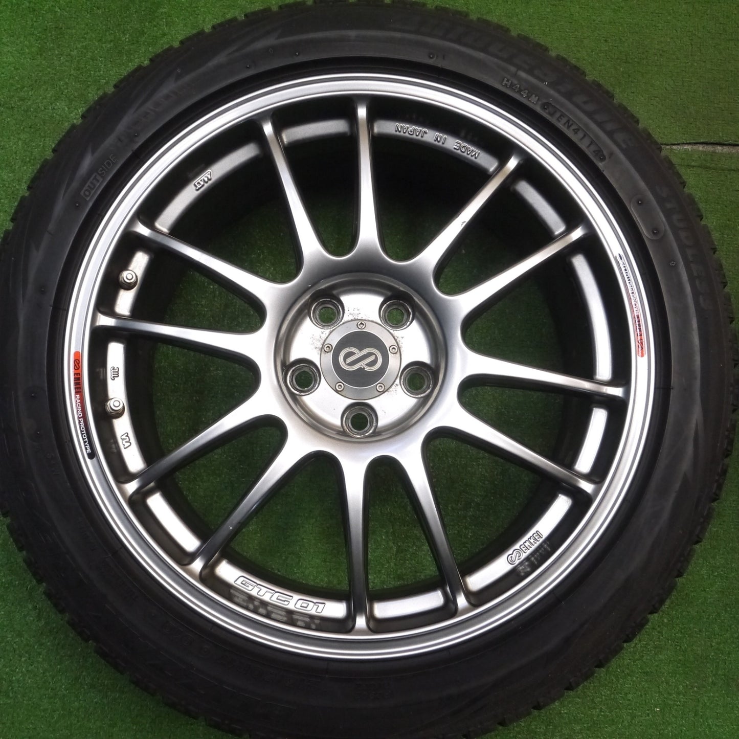 [送料無料] 4本価格★86 BRZ 等 ENKEI GTC01 215/50R17 スタッドレス ブリヂストン ブリザック REVO GZ エンケイ 17インチ PCD100/5H★4122707Hス