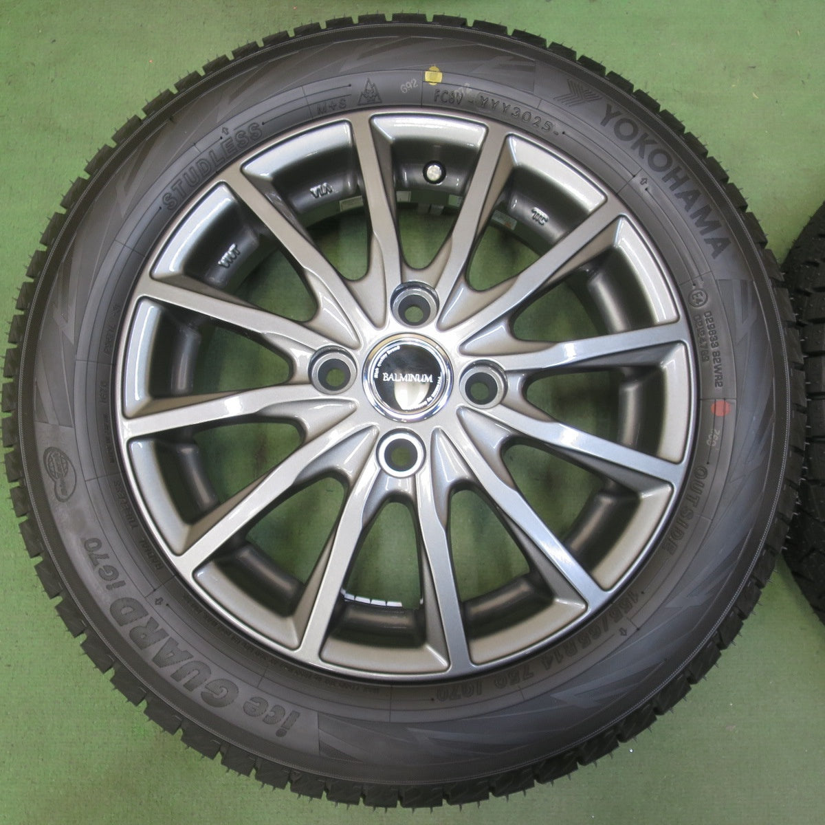 未使用！25年◎スタッドレス 155/65R14 ヨコハマ アイスガード iG70 BALMINUM AR12 バルミナ 14インチ PCD100/4H◎6080903イス