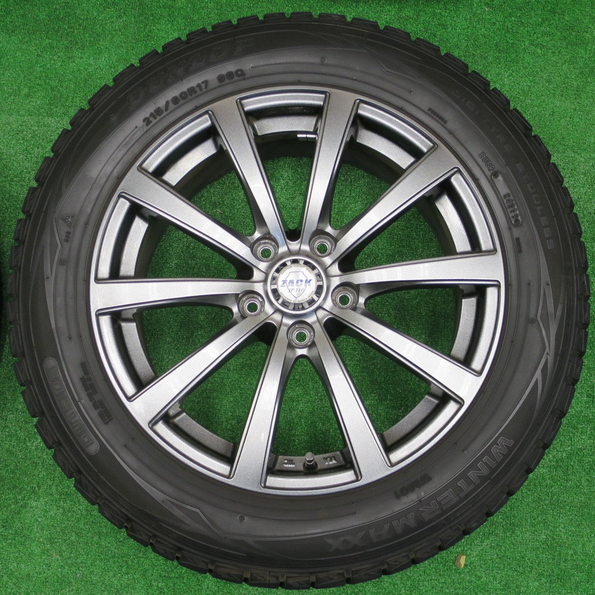 バリ溝！キレイ！9.5分以上★スタッドレス 215/60R17 ダンロップ ウインターマックス WM01 ZACK JP-110 MONZA ザック モンツァ 17インチ PCD114.3/5H★5112802NKス