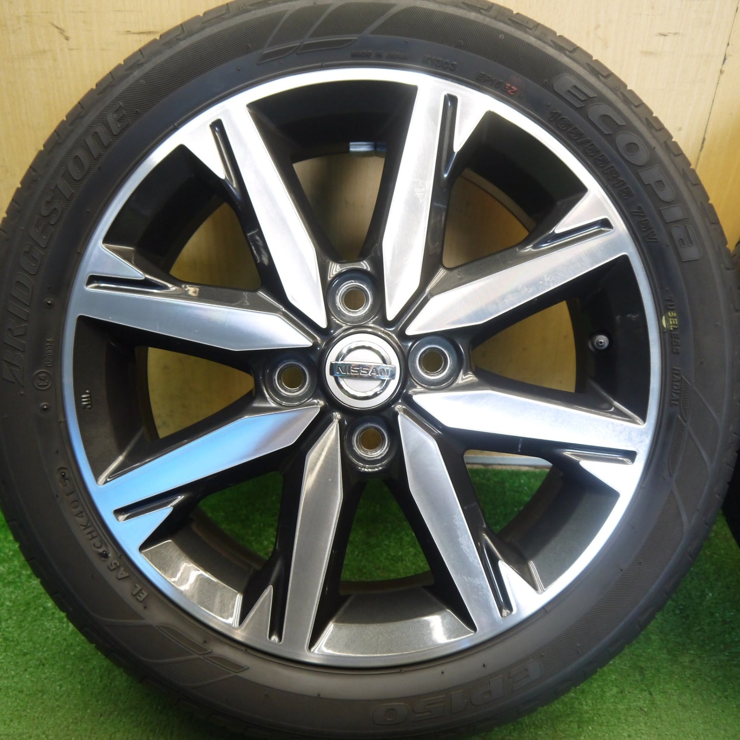 キレイ◎日産 B21A デイズ ルークス ハイウェイスター 純正 165/55R15 ブリヂストン エコピア EP150 15インチ PCD100/4H◎6073104Hノ