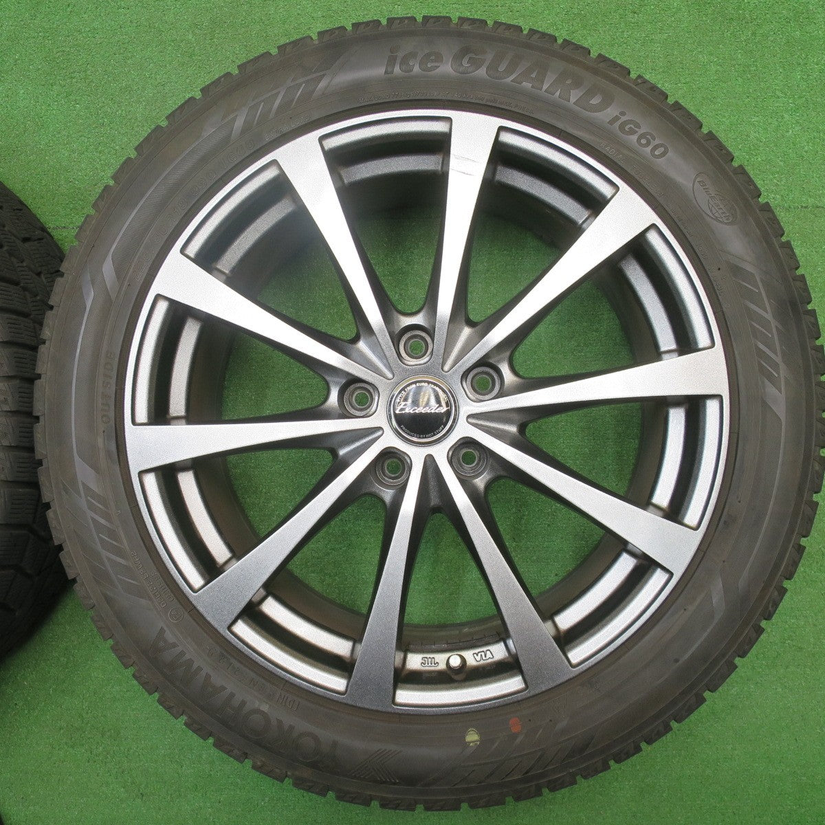 バリ溝！22年！キレイ！9.5分★スタッドレス 225/50R18 ヨコハマ アイスガード iG60 Exceeder エクシーダー 18インチ PCD114.3/5H★5112601NJス