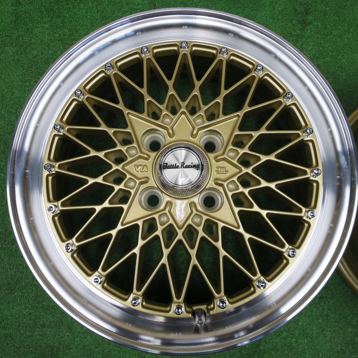 未使用★Battle Racing バトル レーシング メッシュ ホイール 15インチ 15×5.5J PCD100/4H★6012202NKホ