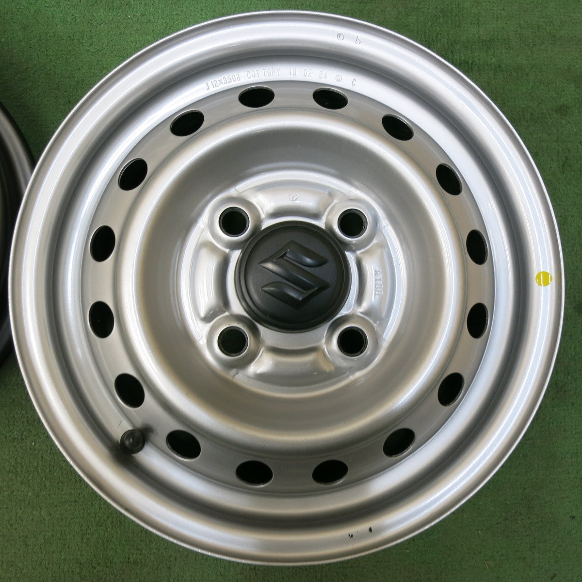 [送料無料] 新車外し★スズキ キャリイ 純正 スチール ホイール 12インチ 12×3.50B キャリィ キャリー PCD100/4H★5031403SYホ