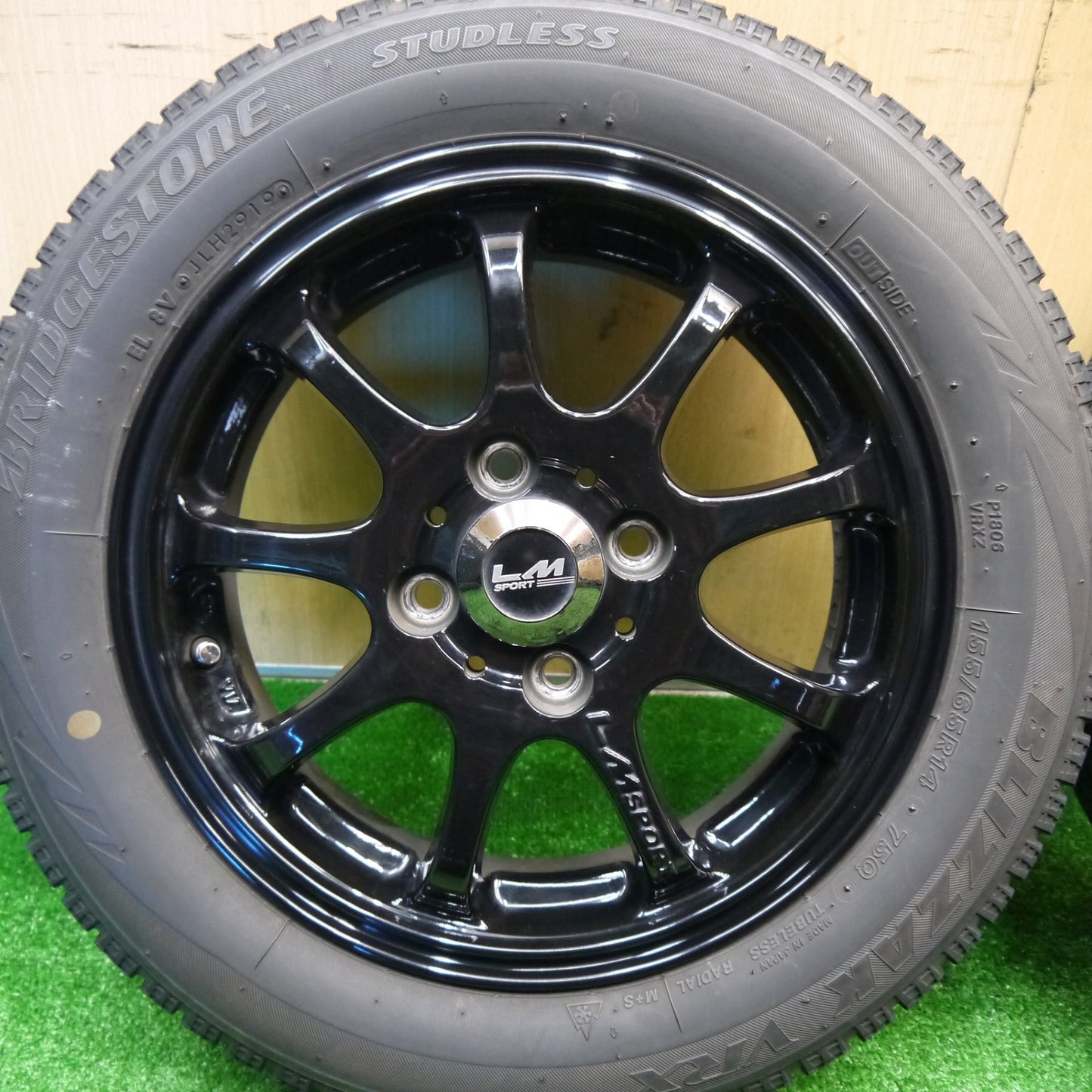キレイ★スタッドレス 155/65R14 ブリヂストン ブリザック VRX LM SPORT LMスポーツ 14インチ PCD100/4H★5102904Hス