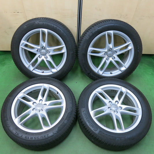[送料無料] バリ溝！9分★アウディ Q5 純正 235/55R19 スタッドレス コンチネンタル バイキングコンタクト7 19インチ PCD112/5H★4122706SYス
