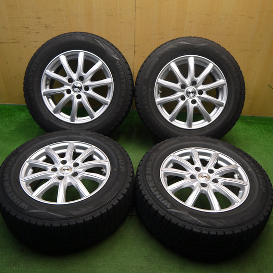 バリ溝！22年！キレイ！9.5分★スタッドレス 215/65R16 ダンロップ ウインターマックス WM02 社外 アルミ 16インチ PCD114.3/5H★5061003Hス