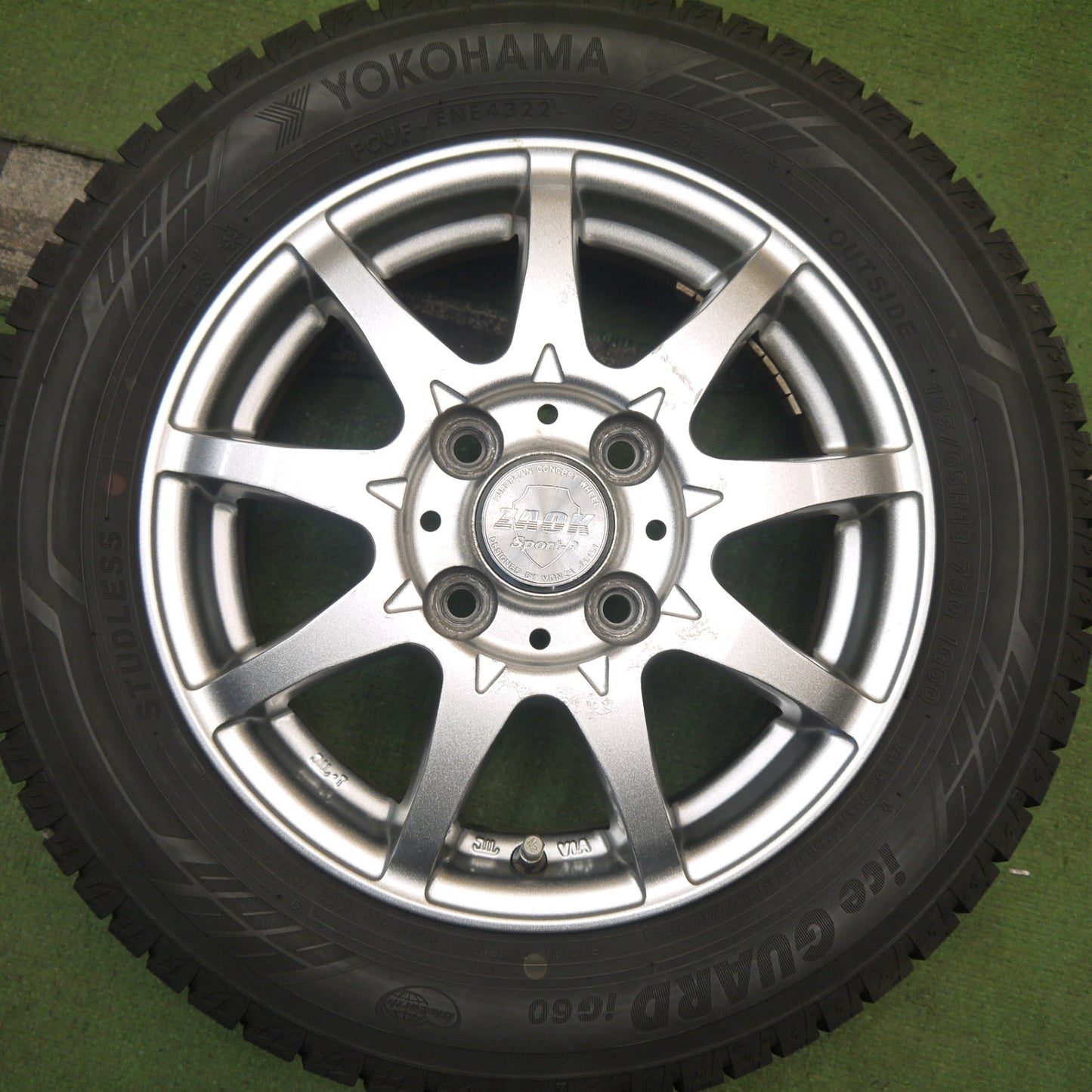 4本価格！22年★スタッドレス 155/65R13 ヨコハマ アイスガード iG60 ZACK Sport-9 MONZA ザック 13インチ PCD100/4H★5090105Hス