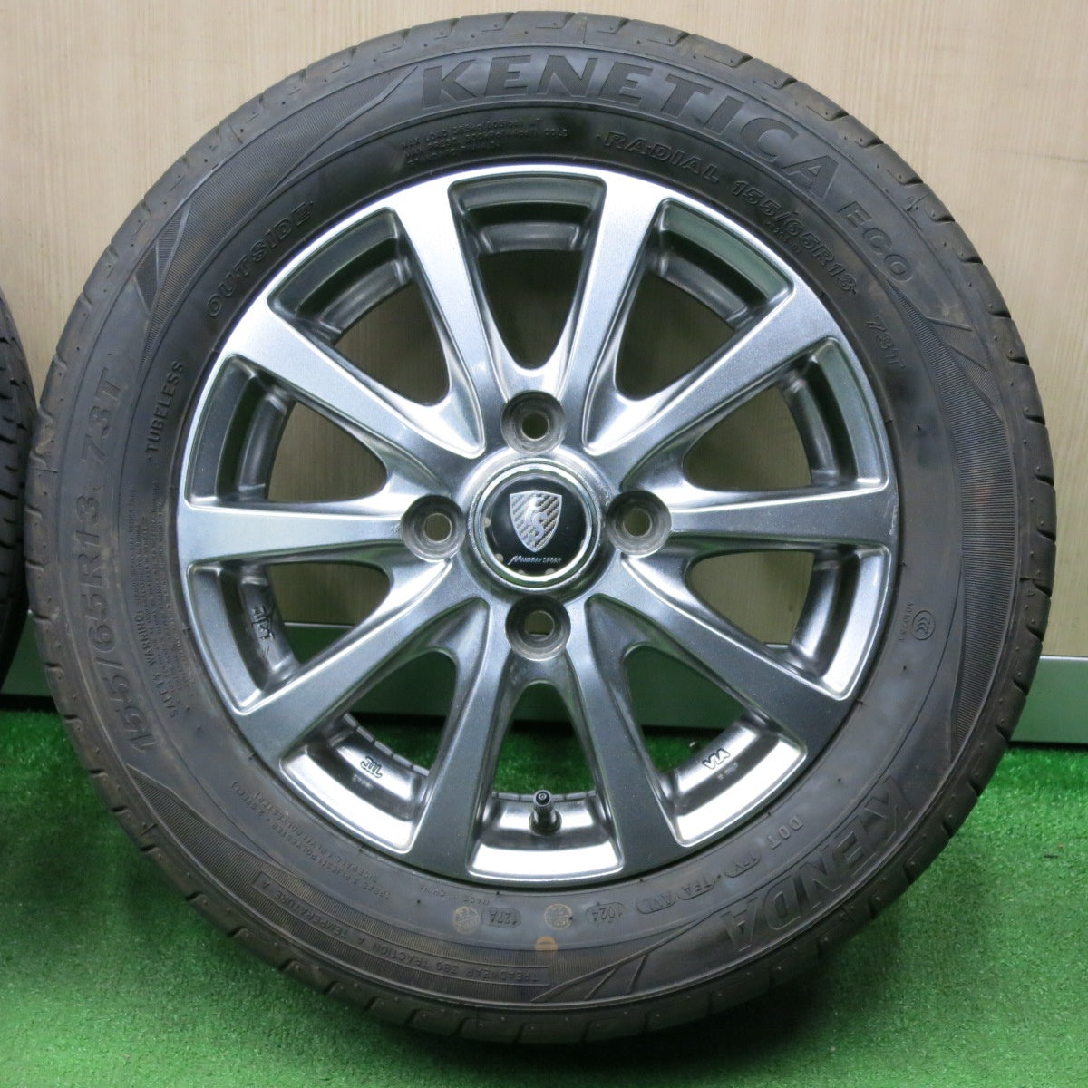 [送料無料] キレイ！24年★155/65R13 ケンダ KENETICA ECO MANARAY SPORT マナレイ スポーツ 13インチ PCD100/4H★4122403NJノ