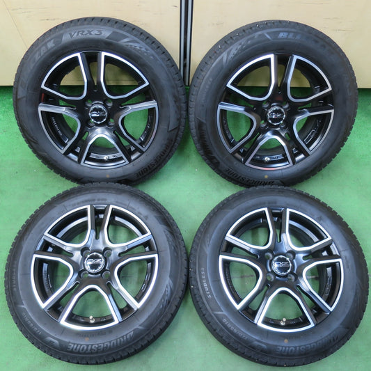 [送料無料] バリ溝！21年！キレイ！8.5分★O・Z ADRENALINA 175/65R15 スタッドレス ブリヂストン ブリザック VRX3 OZ アドレナリーナ 15インチ PCD100/4H★5010708イス