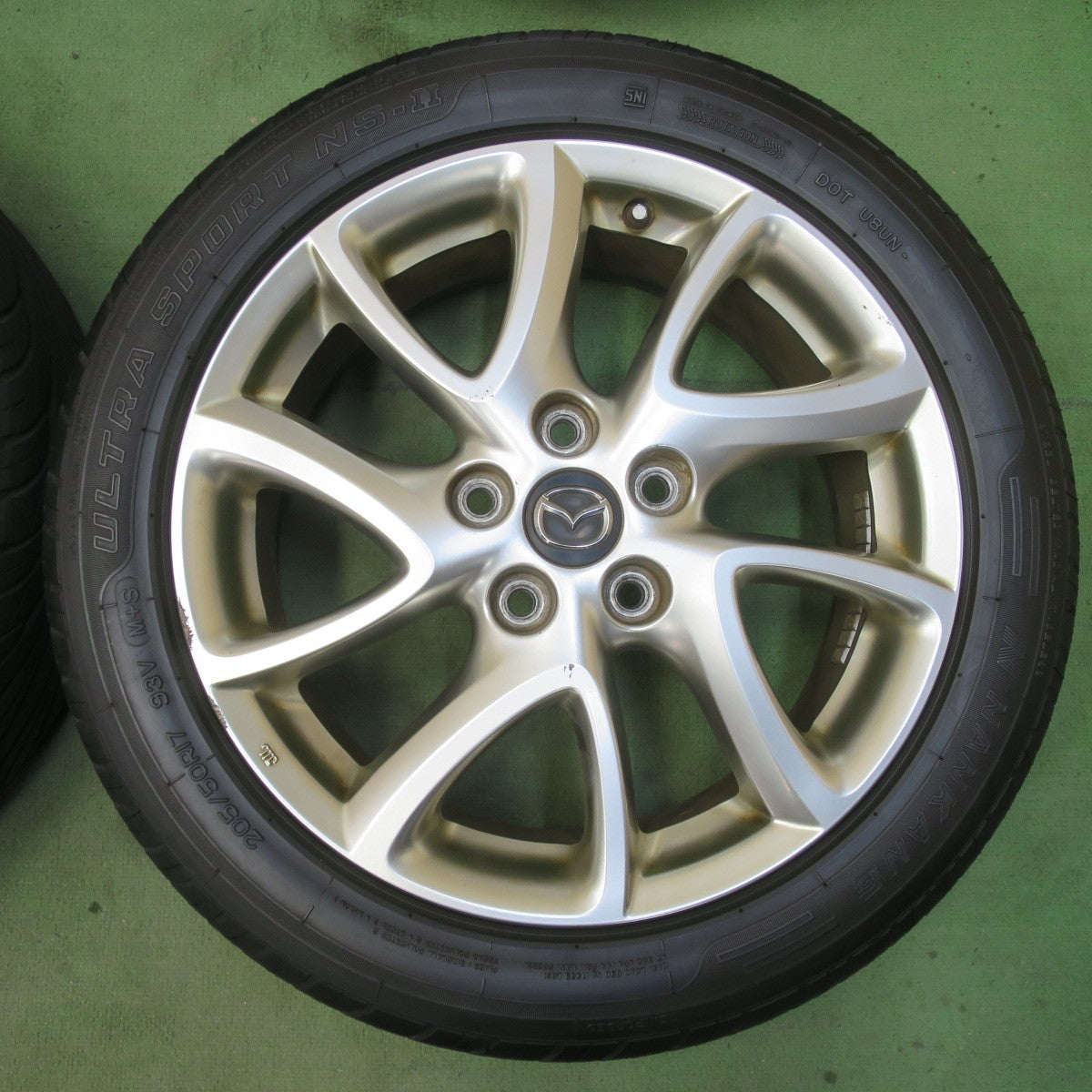 バリ溝！23年！9.5分★マツダ アクセラ プレマシー 等 純正 205/50R17 ナンカン ウルトラ スポーツ NS-2 17インチ PCD114.3/5H★6032411イノ