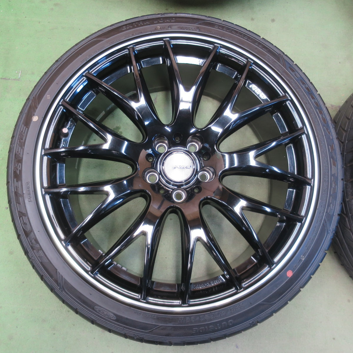 バリ溝！24年！キレイ！9.5分★RAYS HOMURA 2X9 245/40R20 グッドイヤー イーグル LS EXE レイズ ホムラ 2×9 20インチ PCD114.3/5H★6050502イノ